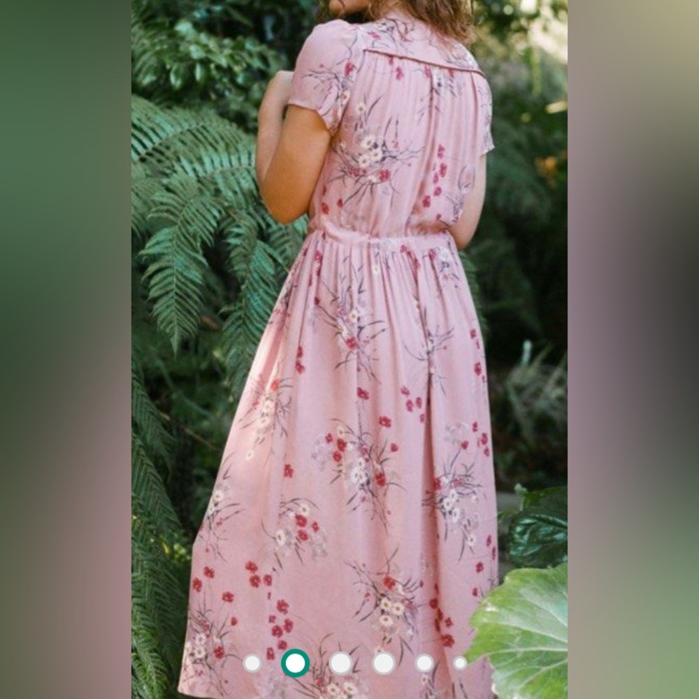 Christy Dawn Simple Dawn Dress Floral Peachy/Pink/Dusty Rose “Blush Meadow” sz L